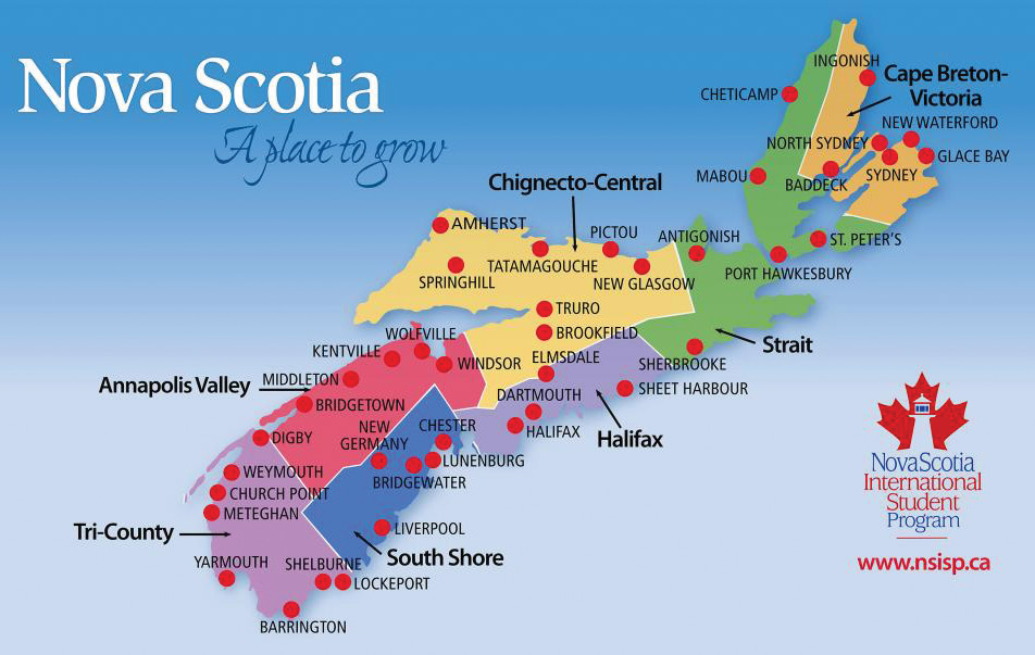 Nova Scotia School Boards Map